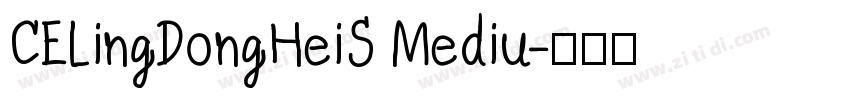 CELingDongHeiS Mediu字体转换